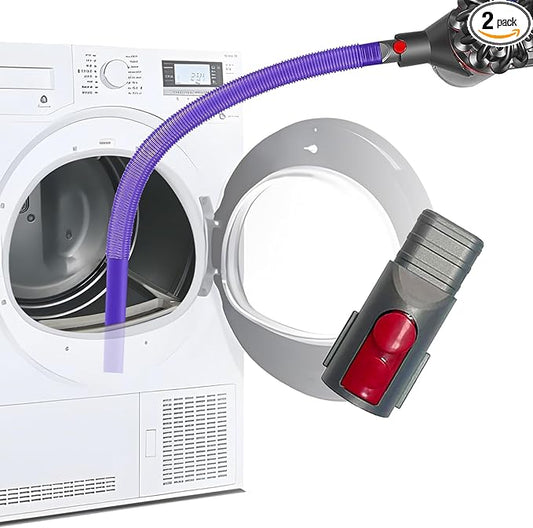 Dryer Vent Cleaning Kit for Dyson V7 V8 V10 V11 V12 V15 Vacuum Cleaner Dryer Lint Vacuum Crevice Tool Removes Deep Lint Gaps or Corner Lint Soft Long Hose