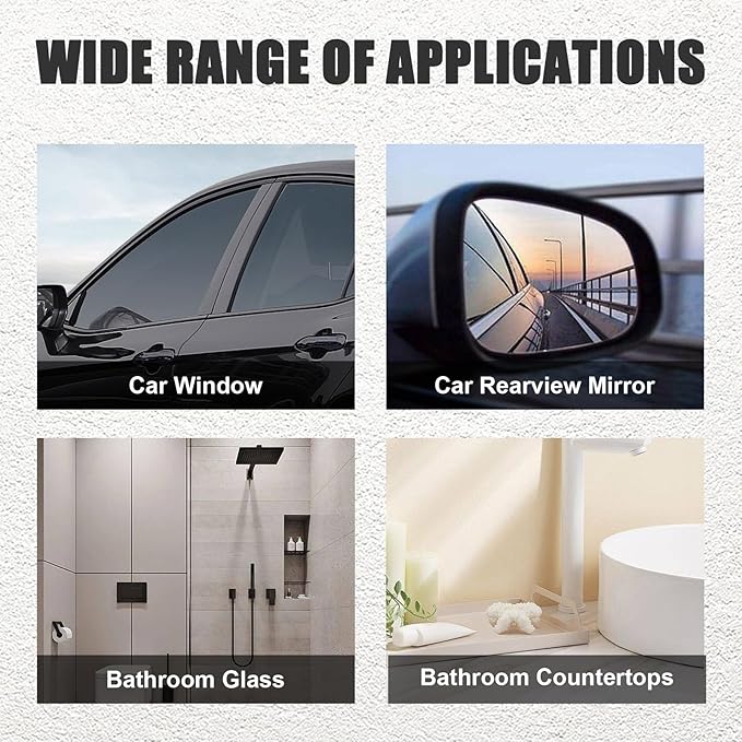 Ziciner Small Silicone Window Squeegee, Car Windshield Water Blade Squeegee, Multifunctional Auto Squeegee with 5.9 Inch Blade and Non-Slip Handle for Car Window, Home Cleaning (Black-2PCS)