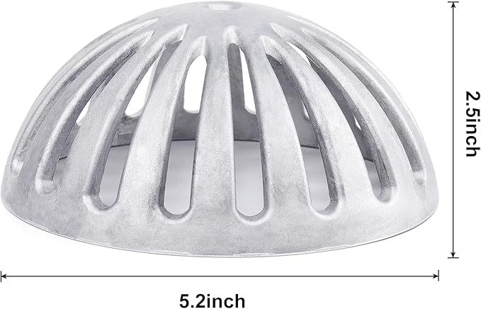 Floor Sink Strainer, Floor Drain Strainer, Heavy Duty Aluminum Dome Drain Cover, Floor Drain Cover for Restaurant, Home, Garden, Kitchen, Mall, Bar or Buffet 5-1/2" W x 2-1/4"H(3PCS)