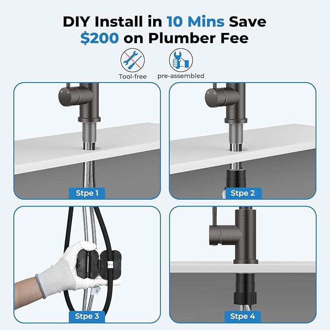 Kitchen Faucets with Pull Down Sprayer, Bar Sink Faucets, Touch On Kitchen Sink Faucets, Touchless Kitchen Sink Faucets