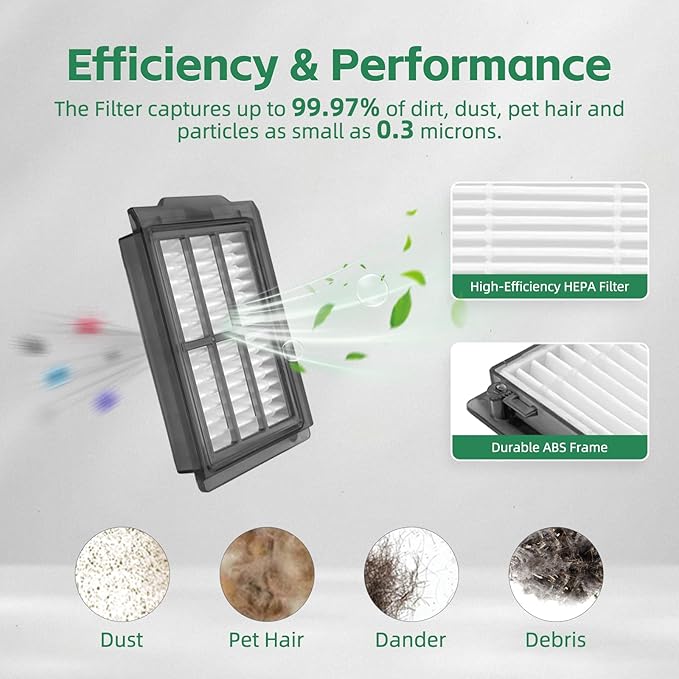 Replacement Parts for iRobot Roomba Plus 405 (G181 & G185) / 505/507 Combo Robot Vacuum, 1 Main Brush, 4 Side Brushes, 2 Hepa Filters, 4 Mop Pads, 2 Dust Bags (14 Pack)