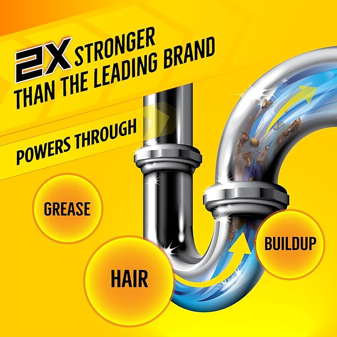 Zep Liquid Heat Max Clog Remover Gel - Destroys Hair, Build-Up & Grease - 32 oz.