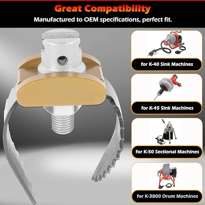52812 T-230 2" Heavy Duty C Cutter Cable Coupling Drain Cleaning Tool Fits for C-4 C-6 C-7 C-8 C-9 Ridgid Sectional Cables, Compatible with K-40 K-45 K-50 K-3800 Drain Cleaning Machines