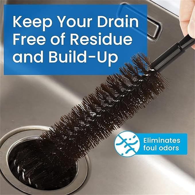 2 Pack Garbage Disposal Cleaner Brush 15" Extra Long Handle for Deep Cleaning Sink Drain Cleaning Brush, 15 Inch Long Handle, Garbage Disposal Cleaner