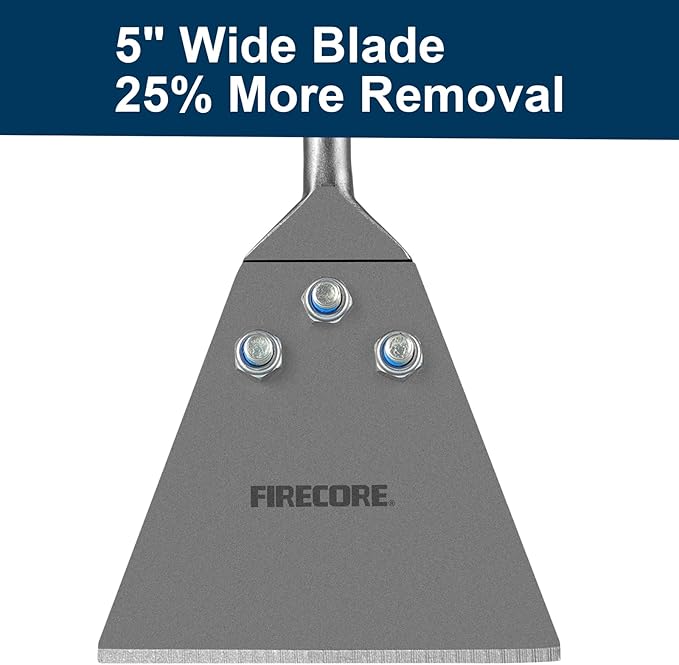 SDS Plus Floor Scraper Kit, Firecore 5 Inch x 11 Inch Tile Removal Tool SDS Plus Chisel Bit Heavy Duty for Rotary Hammer Drill, Thinset Vinyl Scraper Adhesives Remover with Replacement Balde FS22510