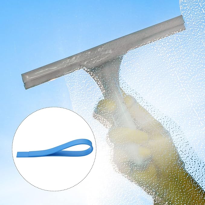 MECCANIXITY Replacement Squeegee Rubber for Window, Glass, Shower Doors, Tile Wall, 17.72 Inch, Blue