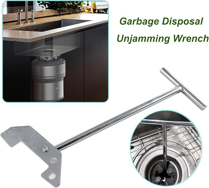 Garbage Disposal Unjamming Wrench, Garbage Disposal Wrench Tool Compatible with Moen/Waste King/InSinkErator Garbage Disposals,Dislodge Jams or Clutter From Above The Sink