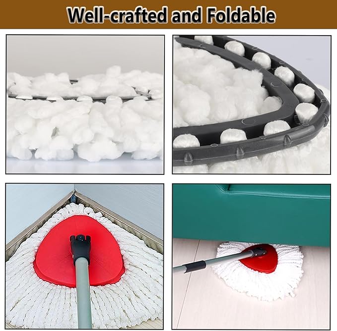 20Pack Spin Mop Replacement Heads,100% Microfiber Mop Head Replacement Compatible with Triangle Spin Mop, Easywring 1-Tank System, Easy Cleaning, Microfiber, Machine Washable