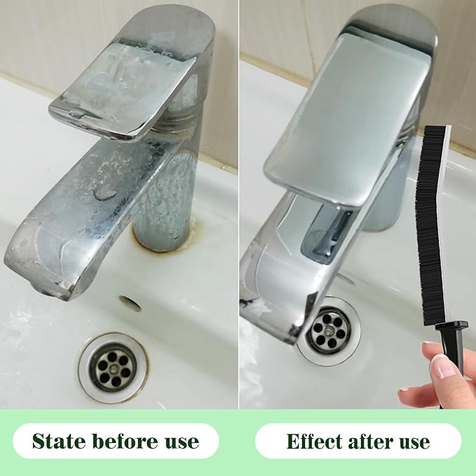 Hard Bristle Crevice Cleaning Brush for Small Spaces Cleaning, Thin Gap Cleaning Tool to Clean The Dead Corners for Kitchen Surfaces, Bathroom, Windows Sill Groove, Tiles, and Faucets, 10pcs Mixed