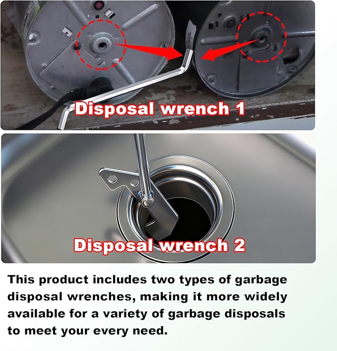 Garbage Disposer Unjamming Wrench/WRN-00 Garbage Disposal Wrench Tool,Garbage Disposal Wrench for Dislodge Jams or Clutter From Above The Sink,3PCS