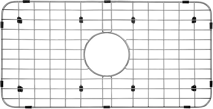 Serene Valley Sink Bottom Grid 24-1/8" x 12-5/8", Centered Drain with Corner Radius 1-1/2", Sink Protector NLW2412C