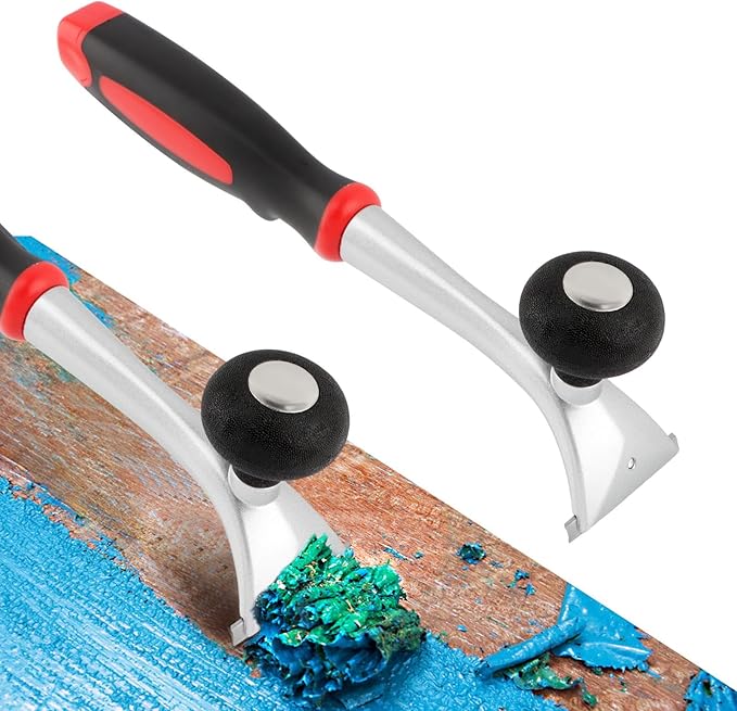 Carbide Scraper Heavy Duty, Premium 2.5" Carbide Scraper Tool Paint, Glue, Varnish, Resin, Putty Remover for Wood, Metal, Tile, Concrete, Wallpaper & More(COLOR:black+red)