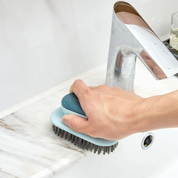 Laundry Brush Shoe Brush Shoe Cleaning Brush Scrub Brush for Stains,Household Cleaning Clothes Shoes Scrubbing,Household Cleaning Brushes Bathroom Ergonomics Grip Easy Hold Pack 2