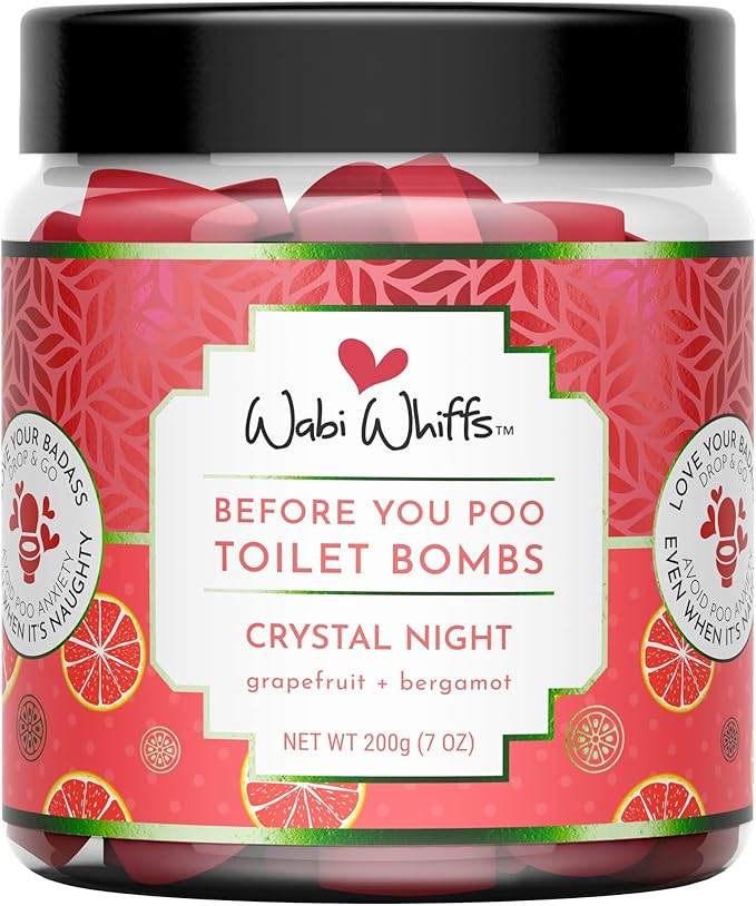 Wabi Whiffs Fizzing Toilet Bombs – Crystal Night | Natural Bathroom Deodorizer | Odor Eliminator Tablets For Freshness & Cleanliness | Eco-Friendly Septic Safe Tablets | 60 Count |