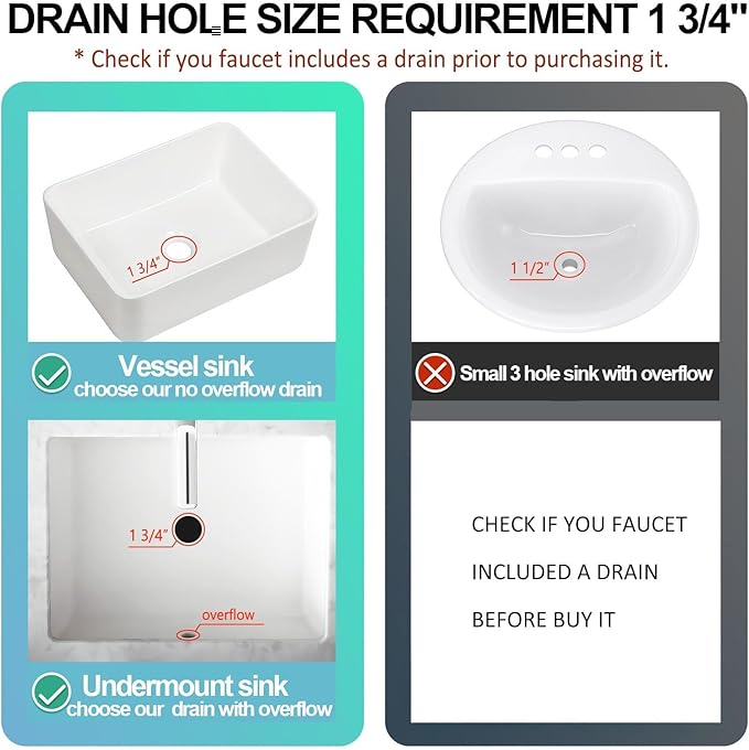 Polish Gold Vessel Sink Drain, Bathroom Sink Drain Without Overflow,Y1618W-TG