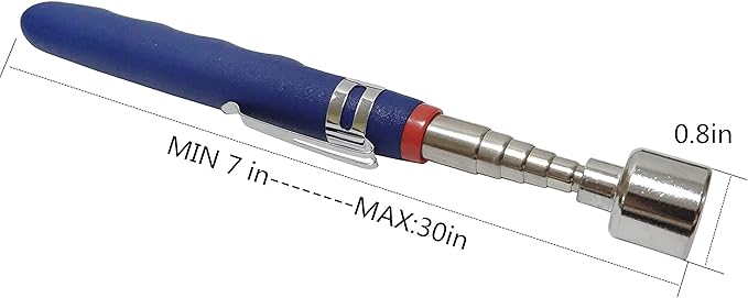 20lb Telescopic Magnet,24.4in Claw Grabber Flexible Pickup Tool Automotive Tools for Garbage Litter Pick Home Sink Drain and Metal Small Items.for DIY Handyman, Father/Dad,Women etc.