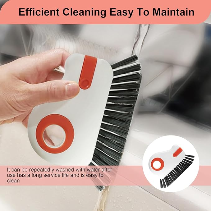 2 Pcs 2 in 1 Window Track Cleaner, Groove Cleaner Brush, Effective Window Sill Cleaner Tool Perfect for Sliding Door Tracks and Glass Door Grooves for Home Bathroom Kitchen Use (2 PCS)