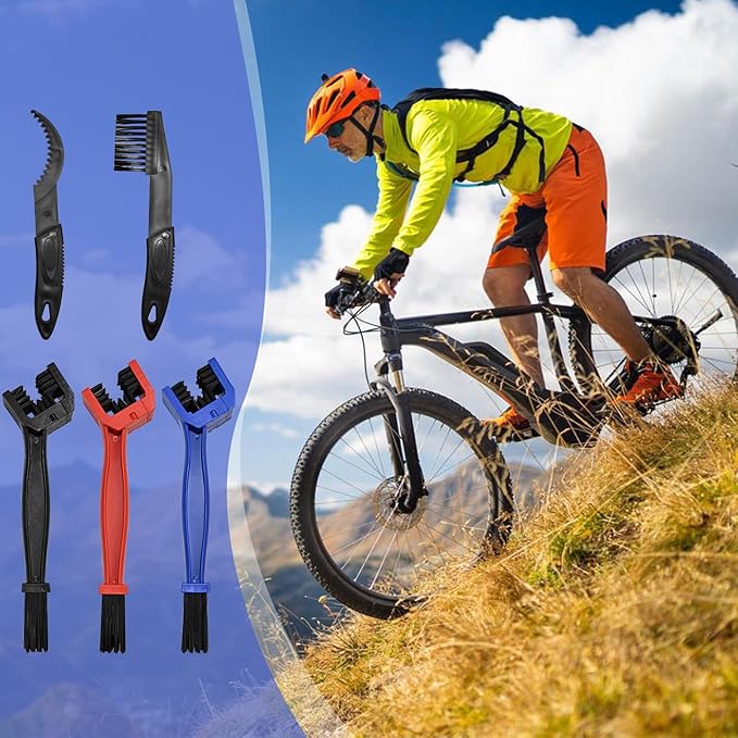 Bike or Motorcycle Chain Washer, Motorcycle Chain Gear Dirt Clean Brushes, Motorcycle Chain Brush Tool Set