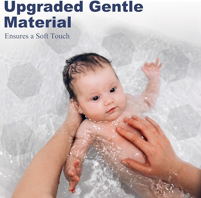 28 PCS Shower Floor Non Slip Stickers with Strong Adhesive, Invisible & Durable Anti Slip Shower Stickers with Scraper for Bath Tub, Pools and Stairs(Clear,Hexagon)