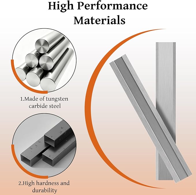 2.5" Double-Edged Reversible Tungsten Carbide Paint Scraper Blades（1 pc) - Fits 2-1/2 inch Scrapers, for Removing Paint, Glue, Wood & Grout
