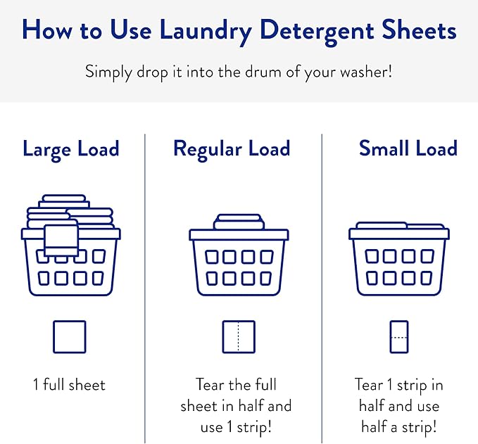 The Clean People Laundry Detergent Sheets - Laundry Soap - Ultra Concentrated, Recyclable Packaging, Stain Fighting - Sweet Petals & Vanilla, 96 Pack