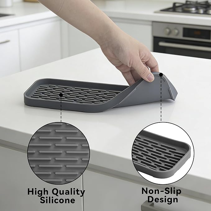 Drip Tray for Drink Dispenser, 1 Pack Gray Reusable Drip Pan for DD&HAPP Glass Drink Dispenser