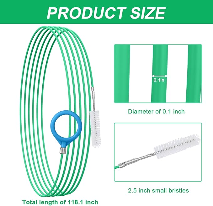 XANGNIER Auto Sunroof Drain Cleaning Tool, 118in Extra Long Flexible Car Sun Roof Drain Cleaner Unclogger for Windshield Wiper & Trunk Drain Holes