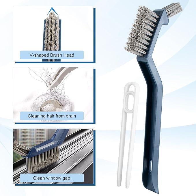 13Pcs Crevice Cleaning Brush Set, Multifunctional Hard Bristle Crevice Cleaning Brushes Tools for Deep Cleaning Gaps, Kitchens, Tight Spaces, Corners, Bottles, Cups, Teapots, Sinks, Bathrooms