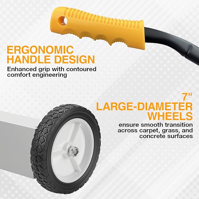 GRENPRO Magnetic Sweeper Rolling 36 Inch, 55-Pound Lawn Magnet for Nails, Magnet Sweeper with Wheels, Floor Push Sweeper with Telescoping Handle, Pick-up Nails Screws Workshop Garage ASIN B0FW4KD65Q