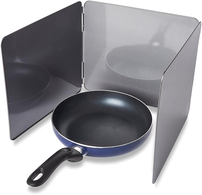Fox Run Splatter Shield, 3 Sided Frying Splatter Guard For Stove Top, 9" x 10.25"