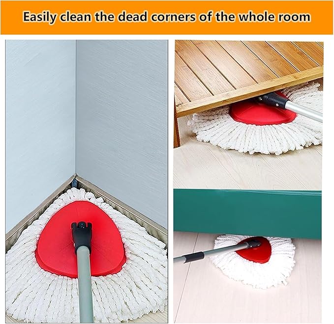 16Pack Spin Mop Replacement Heads,100% Microfiber Mop Head Replacement Compatible with Triangle Spin Mop, 360 Degree Spin Mop Refill for Easy House Cleaning Floor Mopping