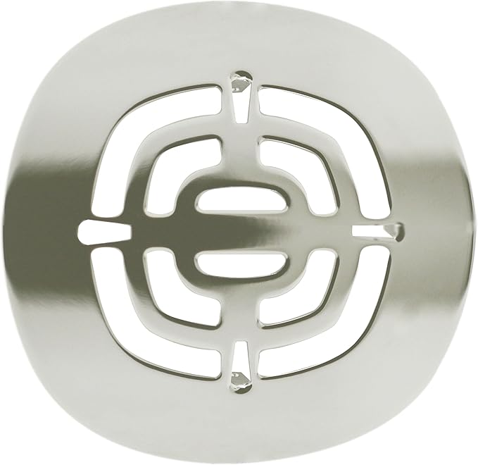 Westbrass A316-05 4-1/2" OD Brass Snap-in Shower Strainer Grid Drain Cover, Polished Nickel