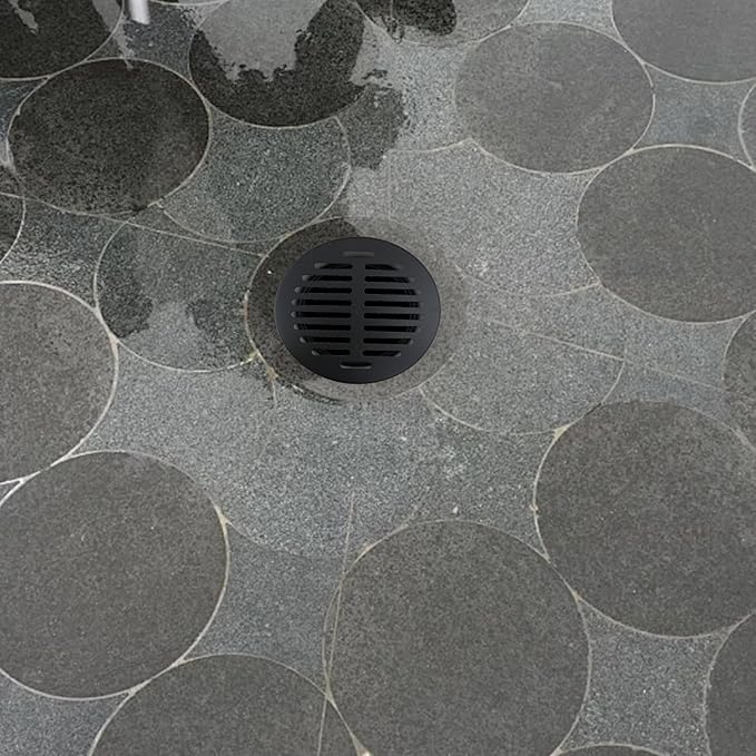 Antrader 2pcs Round Floor Drain Cover, 5.8 Inch Stainless Steel Floor Drain,Sewer Drain Cover for Outdoor Yard Pipe Roof Balcony