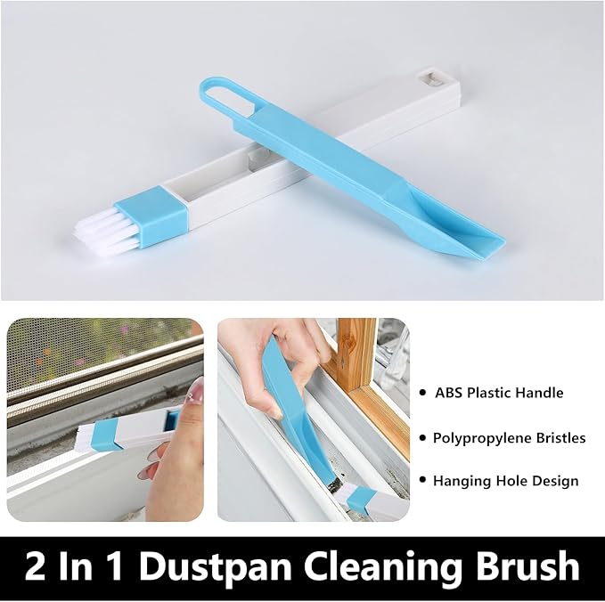 17Pcs Window Track Cleaner, Window Groove Cleaning Brush Tools Set