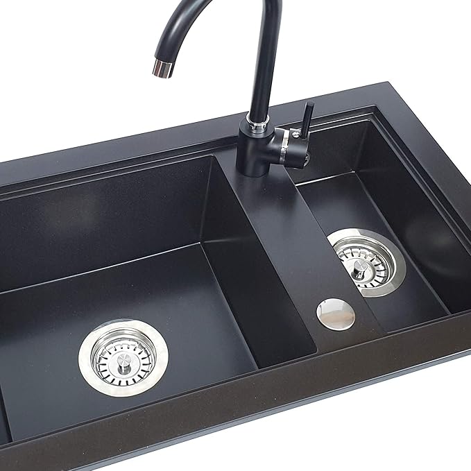 2 Pcs Kitchen Faucet Hole Cover Stainless Steel, Premium Sink Tap Hole Cover, Brushed Stainless Steel