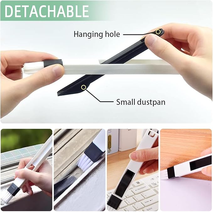 JIURUN Hard Bristle Crevice Cleaning Brush - Multifunctional Cleaning Brush Set, Grout Cleaner Brush, Small Crevice Cleaning Brushes for Home, Kitchen, Bathroom, Window, Faucets, Cup, Teapot