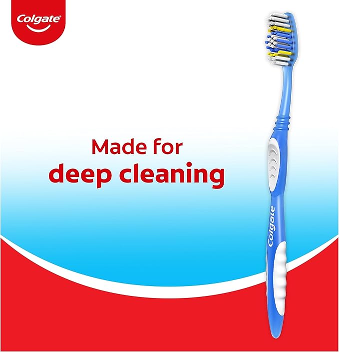 Colgate Extra Clean Toothbrush, Soft Toothbrush for Adults, 6 Count (Pack of 2)