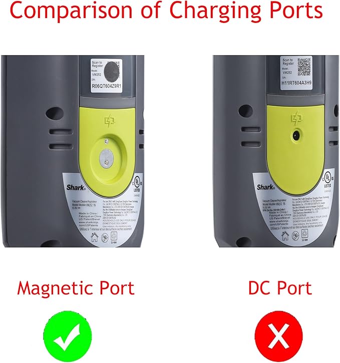 Shark VM252 Compatible Magnetic Charger for Cordless Hard Floor Vacuum Mop