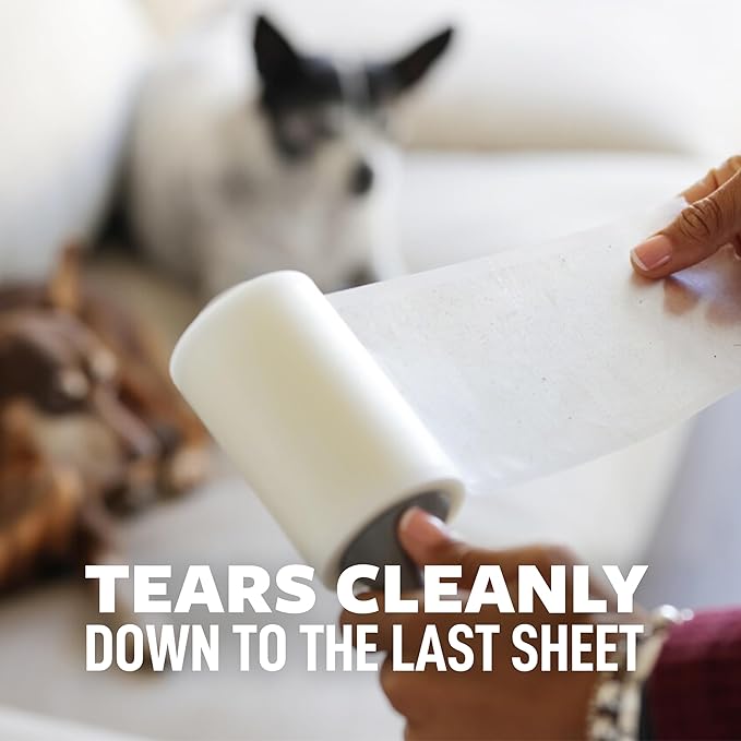Scotch-Brite Pet Hair Pickup Extra Sticky Lint Roller, Designed for Removing Fur + Fluff on Couches, Clothes, Dog and Cat Beds, & More, 2 Pack, 140 Easy-Tear Adhesive Sheets Total