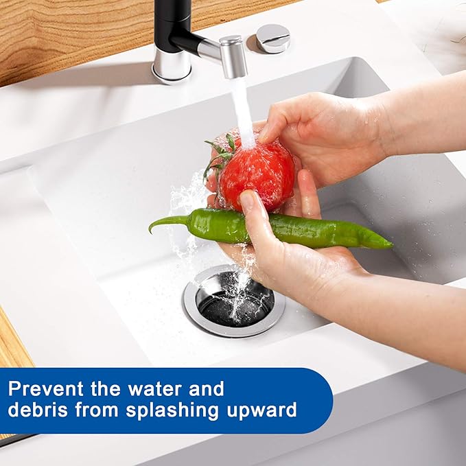 Garbage Disposal Splash Guard Sink Baffle, Food Waste Disposer Parts Accessories, Multi-Function Drain Plugs for Garbage Disposals, 3 3/8 Inch by CLEESINK