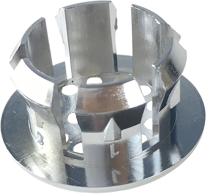 VRSS 6-Claw Bathroom Kitchen Sink Overflow Ring Basin Trim Cover Hole Insert in Caps (2Pcs Silver)