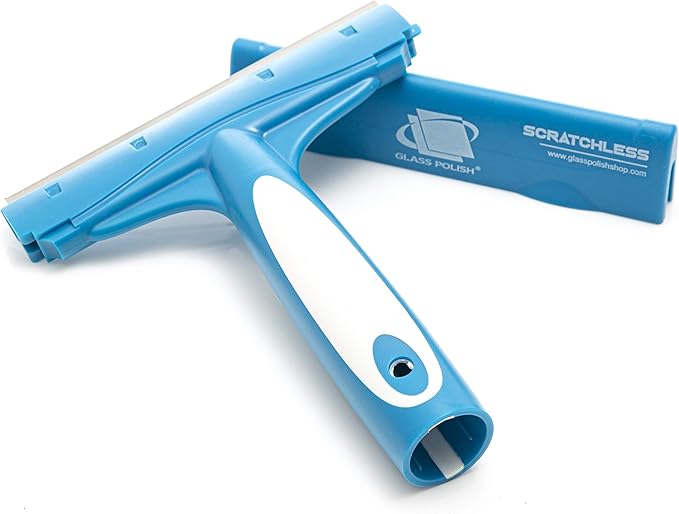 Glass Polish 6 inch (150mm) SCRATCHLESS Professional Scraper for Glass, Windows, Tiles and Any Smooth Surfaces - Comes Fitted with Stainless Steel Blade