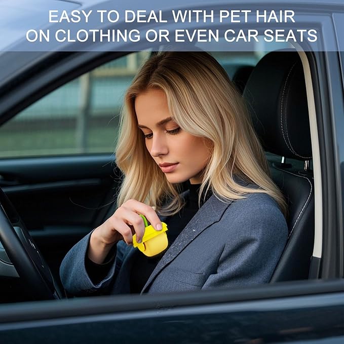 2 Pieces Portable Mini Lint Rollers for Dog Cat Hair, Washable Hair Remover for Cleaning Various Dust and Debris, Sticky Roller Reusable Lint Remover for Travel, Eco-Friendly Compact Design
