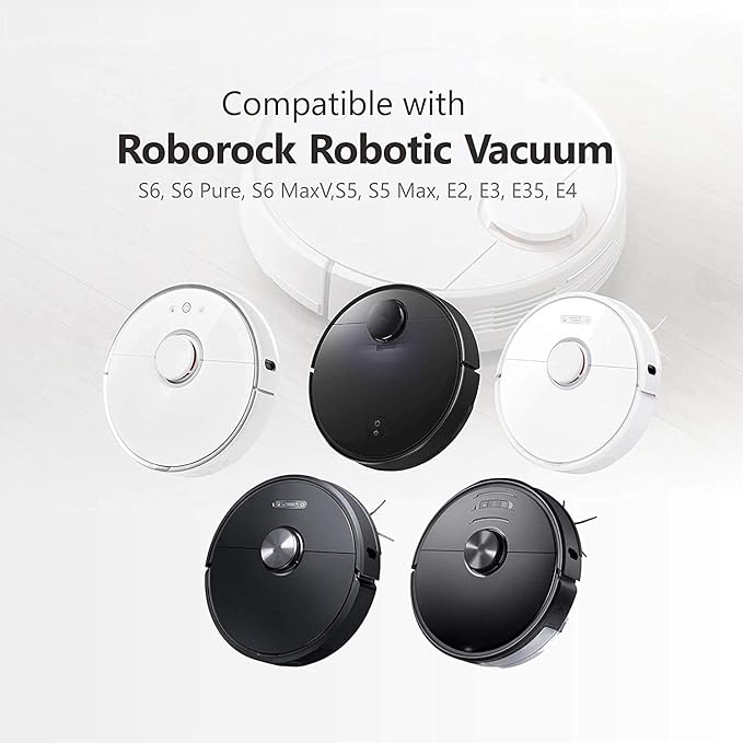 Microfiber Mop Cloth 12 Packs Compatible with roborock E Series, S5, S5 Max, S6 Series, Q5, Q5 Pro, Q5 Pro+, Q7, Q7Max, Q8Max and Q8Max+ Robot Vacuum Cleaner, Replacement Accessories