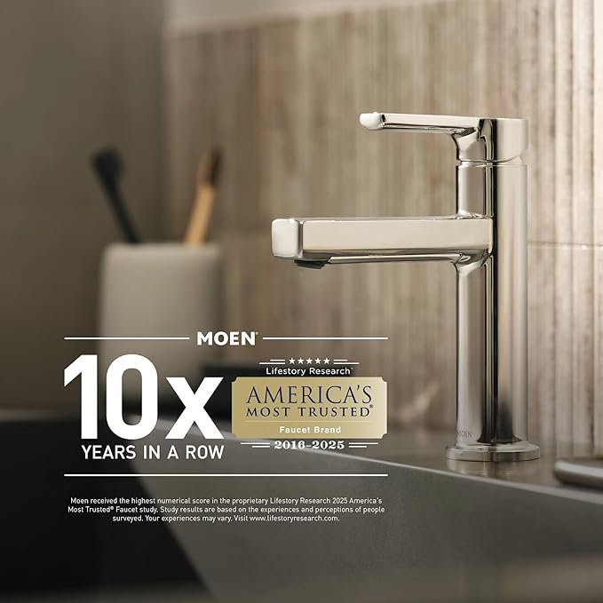 Moen 140780BG Bathroom Vessel Sink Pop-Up Drain Assembly, Brushed Gold