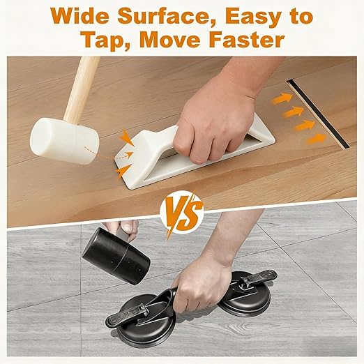 Floor Gap Fixer Tool, Violetfox Heavy-Duty Plank Grabber Laminate Flooring Tools Wood Floor Repair LVP Installation Kit (Gap Fixer + Mallet)