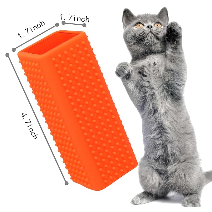 2pcs Pet Dog Cat Hair Remover, Pet Hair Removal Tool, Hollow Cleaner Brush for car，Interior, Furniture, Sofa (red and green)