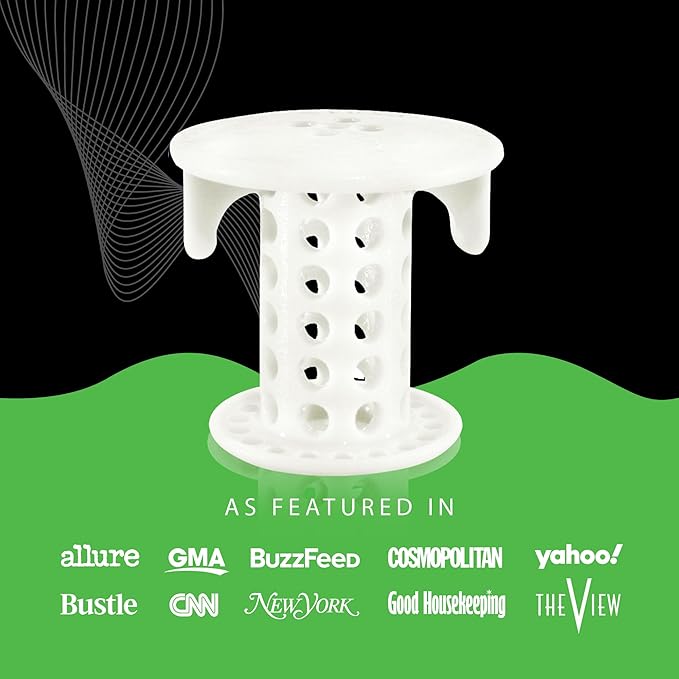 SinkShroom The Revolutionary Sink Drain Protector Hair Catcher/Strainer/Snare, White