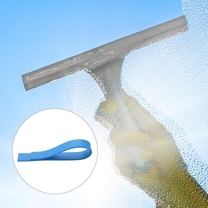 MECCANIXITY Replacement Squeegee Rubber for Window, Glass, Shower Doors, Tile Wall Cleaning, 11.81 Inch, Blue