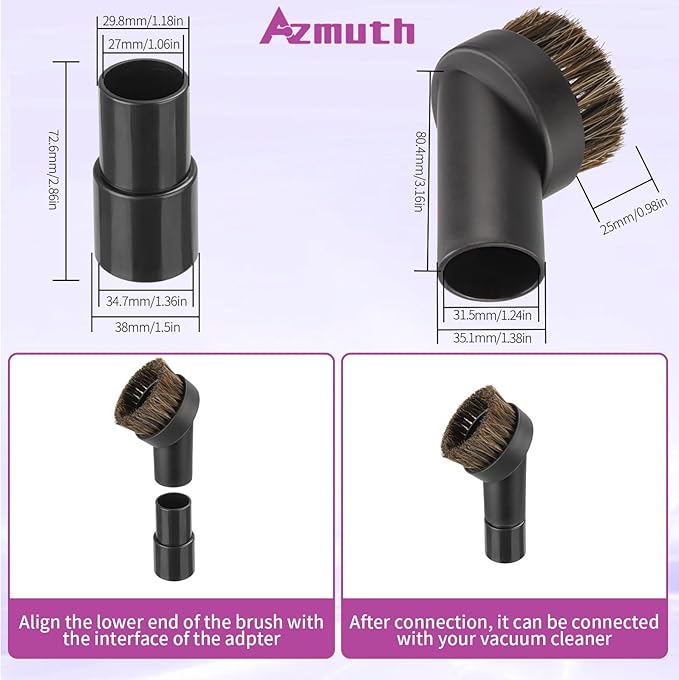 3 Pack for Shark Vacuum Brush Attachment and 2-in-1 Shark Crevice Tool Replacement Rotator, Rocket, DuoClean, Apex, Navigator, NV752, NV650, HV322, HV301, AZ2001, HZ2002